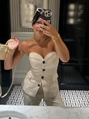 Conjunto Alfaiataria Feminino Rhianna (2 Peças) - Offertaza