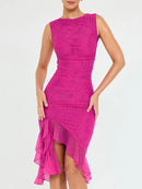 Vestido Midi Elegante sem Mangas - Samantha - Essenza