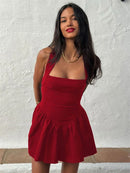 Vestido Curto Feminino Slim Alças Largas - Essenza