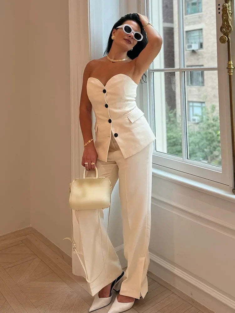 Conjunto Alfaiataria Feminino Rhianna (2 Peças) - Offertaza