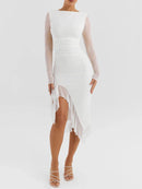 Vestido Midi Elegante sem Mangas - Samantha - Essenza