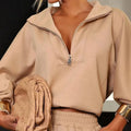 Conjunto Feminino Moletom com Calça Cargo e Blusa de Zíper - Essenza