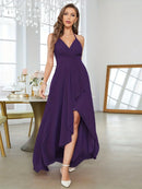 Vestido Longo Casual Feminino com Decote Transpassado e Saia Assimétrica - Essenza