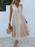 Vestido Midi Elegante Romênia Feminino - Essenza