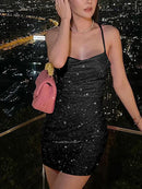 Vestido Curto Fashion Alças Finas Feminino - Essenza