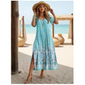 Vestido Longo Feminino de Praia Floral - Essenza