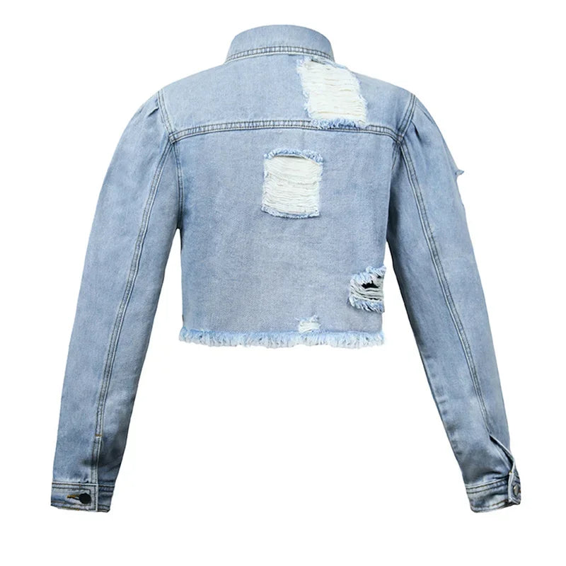 Jaqueta Jeans Feminina - - Essenza