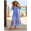 Vestido Longo Feminino de Praia Floral - Essenza