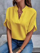 Blusa Feminina Social com Decote V e Manga Elegante - Essenza