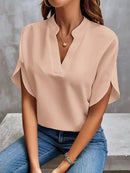 Blusa Feminina Social com Decote V e Manga Elegante - Essenza