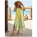 Vestido Longo Feminino de Praia Floral - Essenza