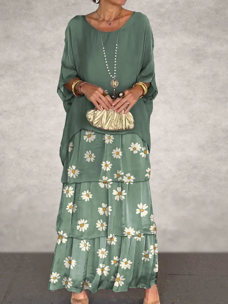 Vestido Longo com Bordas Delicadas - Essenza