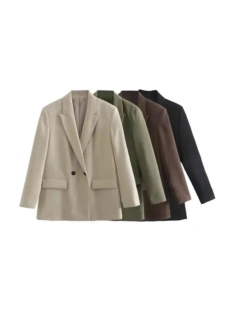 Blazer Feminino Alfaiataria Oversized Elegante - Essenza