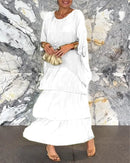 Vestido Longo com Bordas Delicadas - Essenza