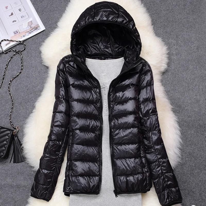 Jaqueta Feminina Puffer com Capuz - Essenza