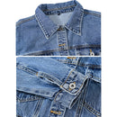 Jaqueta Jeans Cropped Feminina Vintage - Essenza