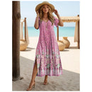 Vestido Longo Feminino de Praia Floral - Essenza
