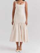 Vestido Midi Alças Finas Royal Feminino - Essenza