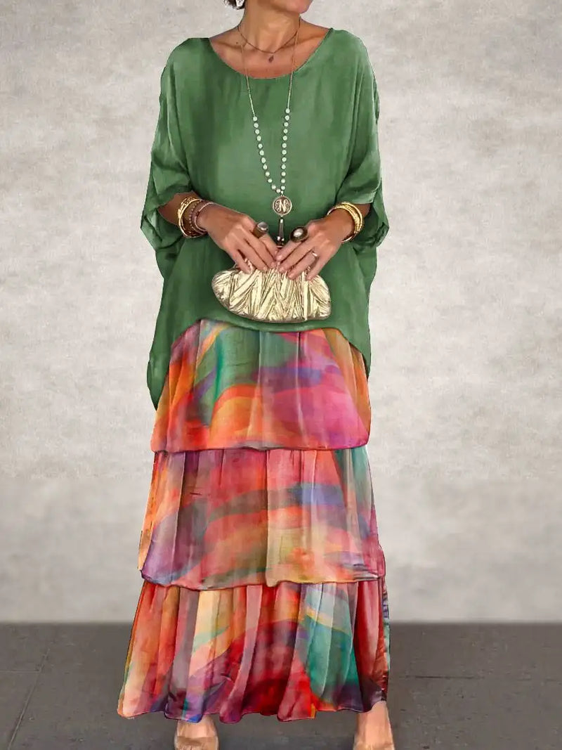 Vestido Longo com Bordas Delicadas - Essenza