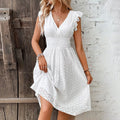 Vestido Midi Ana com Decote V e Detalhe de Laise - Essenza