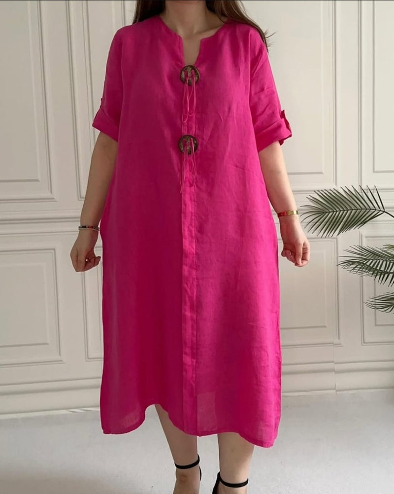 Vestido Marina - (COMPRE 1 E LEVE 2 ) + Bolsa (PRESENTE)