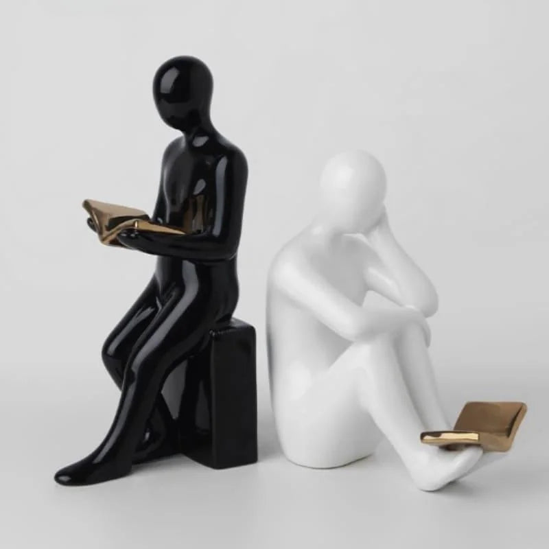 Aparador de Livros em Cerâmica Decorativo para Escritório e Estante Offertaza