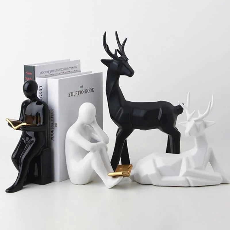 Aparador de Livros em Cerâmica Decorativo para Escritório e Estante Offertaza