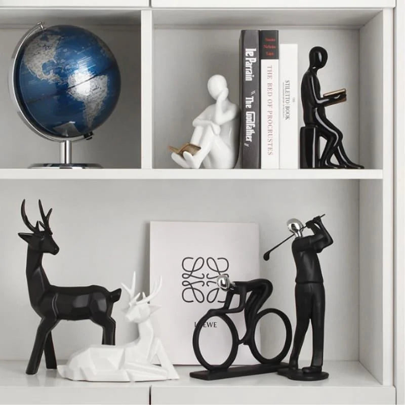 Aparador de Livros em Cerâmica Decorativo para Escritório e Estante Offertaza