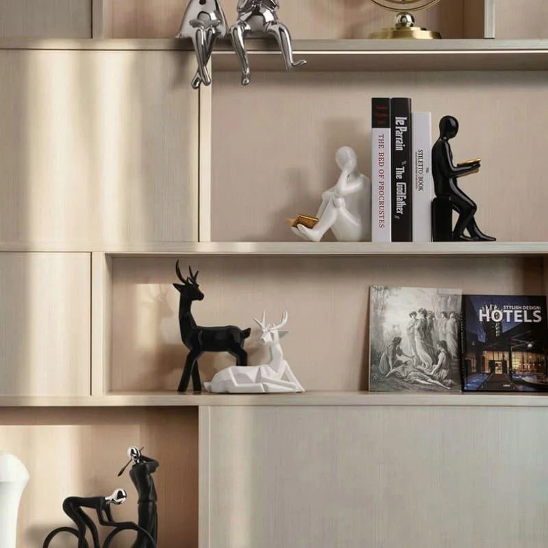 Aparador de Livros em Cerâmica Decorativo para Escritório e Estante Offertaza
