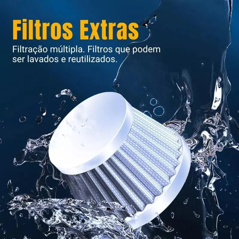 Aspirador de Pó Portátil 4 em 1 Sem Fio Recarregável UltraPower Offertaza
