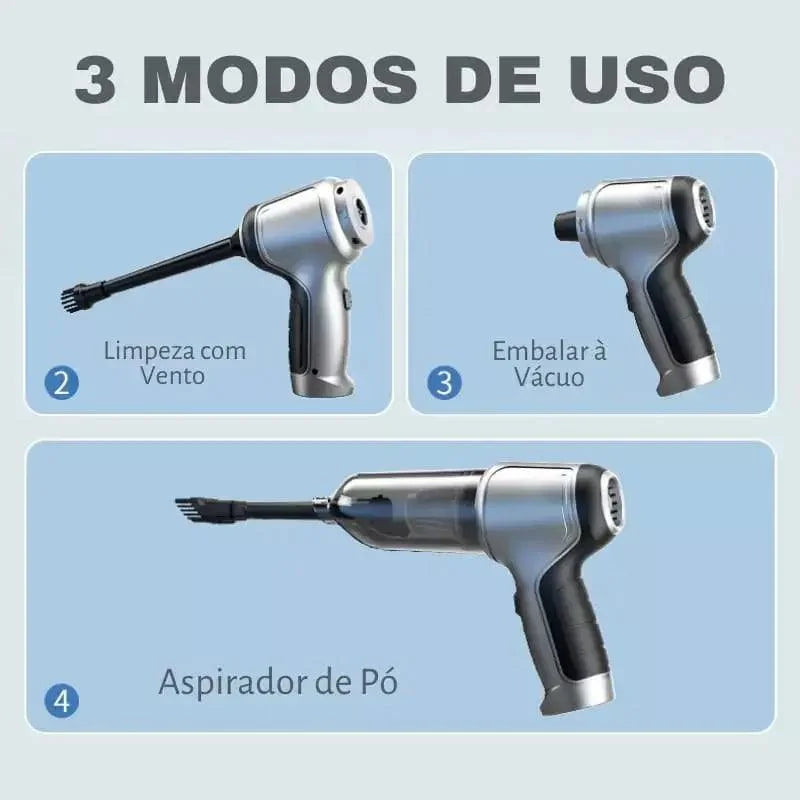 Aspirador de Pó Portátil 4 em 1 Sem Fio Recarregável UltraPower Offertaza