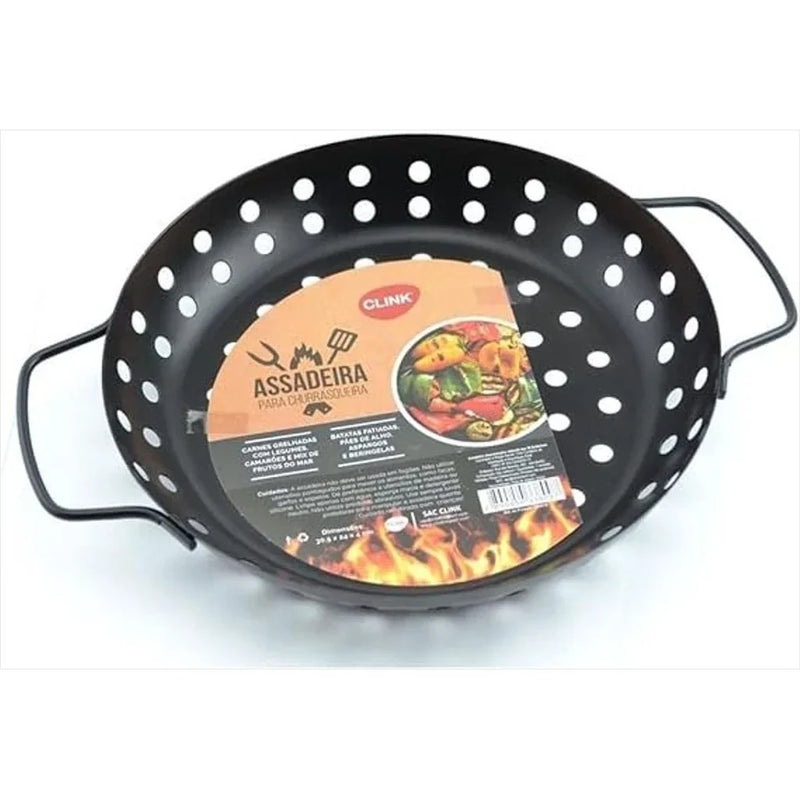 Assadeira Grill Redonda – Metal Premium para Churrasco