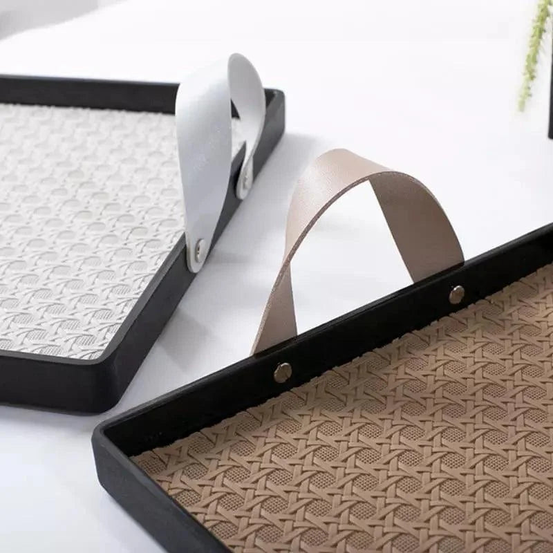 Bandeja Retangular Decorativa com Alça para Banheiro e Sala Offertaza
