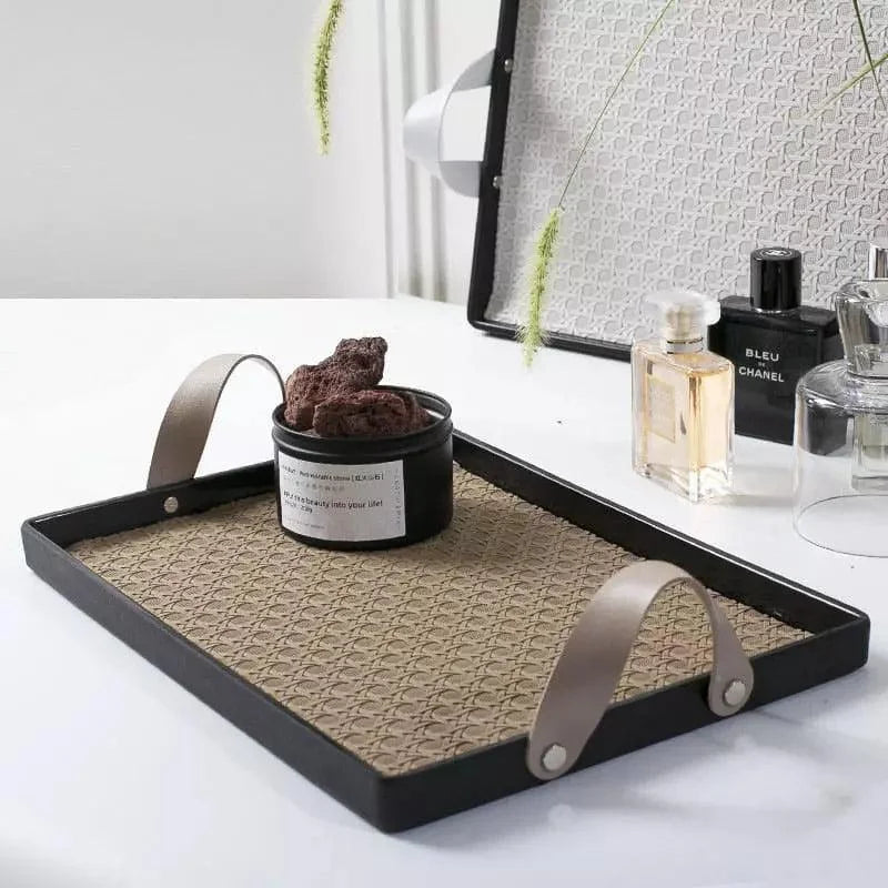 Bandeja Retangular Decorativa com Alça para Banheiro e Sala Offertaza