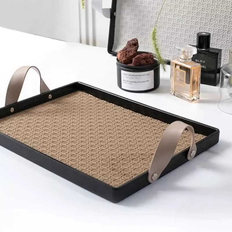 Bandeja Retangular Decorativa com Alça para Banheiro e Sala Offertaza