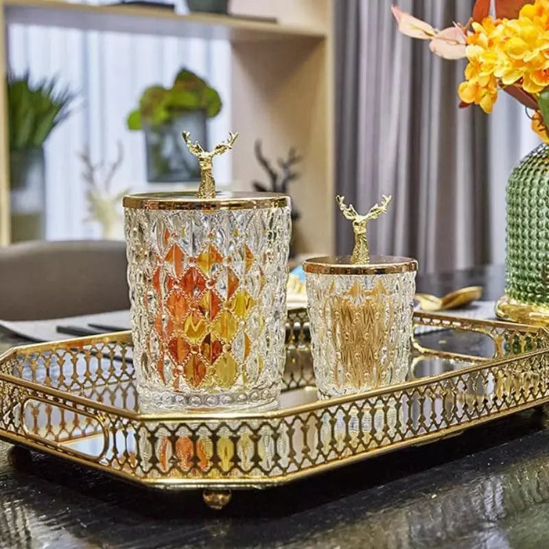 Bandeja Decorativa Retangular com Espelho para Banheiro e Sala Offertaza