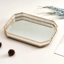 Bandeja Decorativa Retangular com Espelho para Banheiro e Sala Offertaza