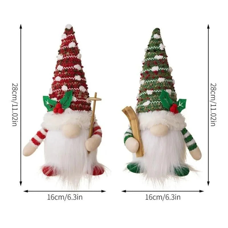 Gnomo de Natal Iluminado com LED para Decoração Offertaza