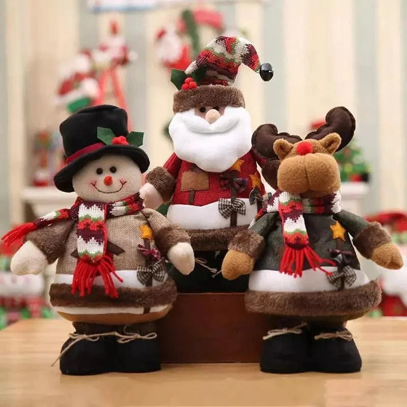 Bonecos de Natal de Pelúcia para Decoração Festiva Offertaza