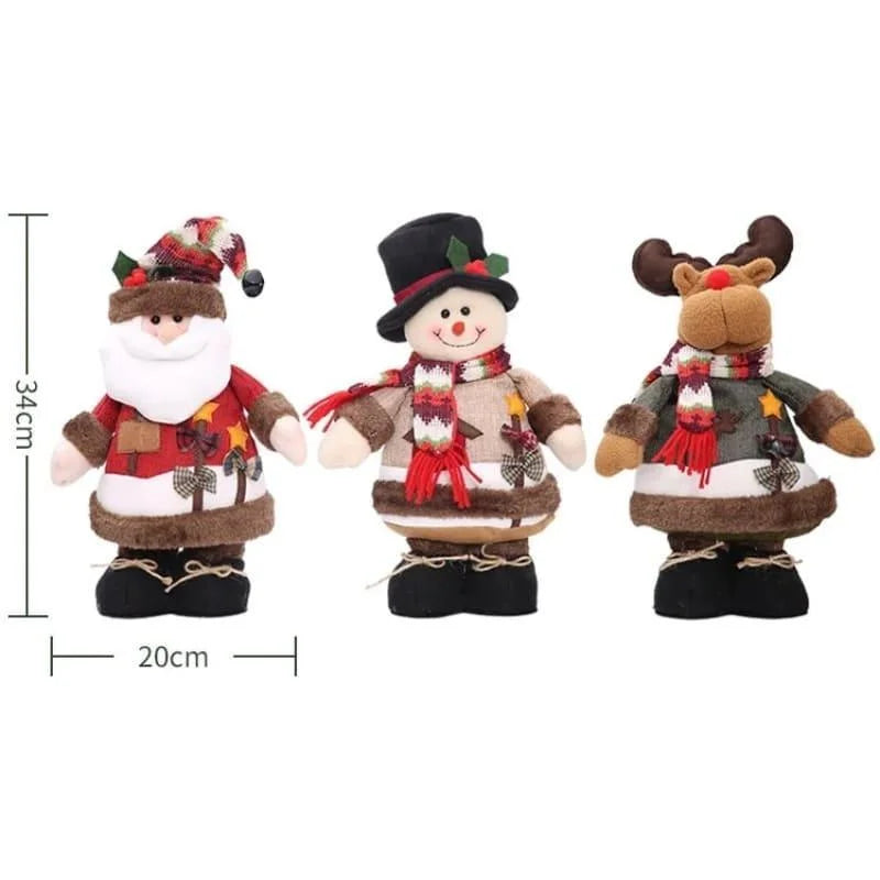 Bonecos de Natal de Pelúcia para Decoração Festiva Offertaza