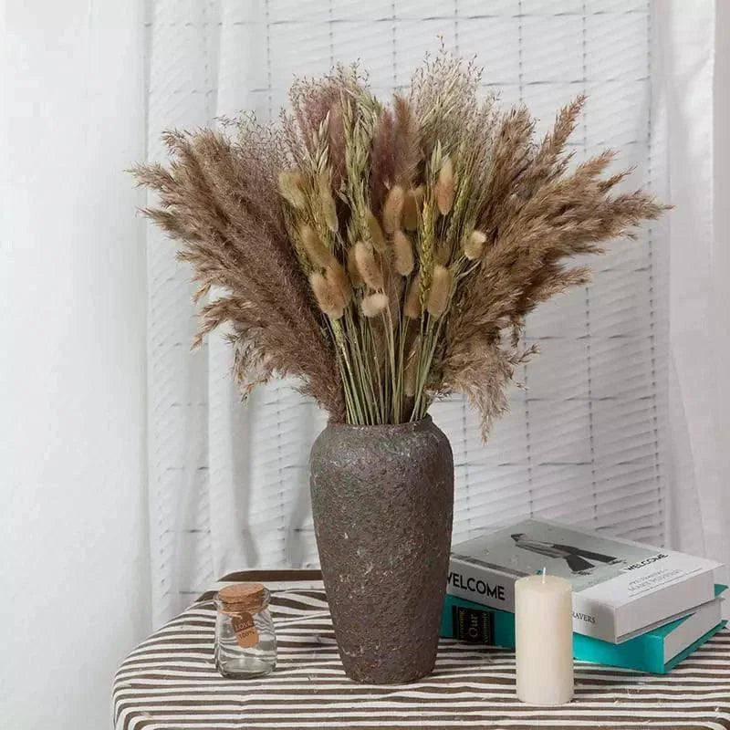 Buquê de Capim dos Pampas Natural para Decoração de Ambientes Offertaza