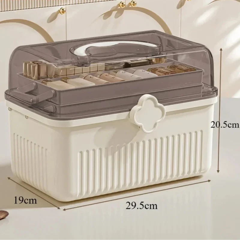 Caixa Organizadora de Maquiagem com 3 Camadas para Cosméticos Offertaza