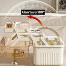 Caixa Organizadora de Maquiagem com 3 Camadas para Cosméticos Offertaza