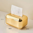 Caixa Porta-Lenço e Papel Cromada para Decoração e Organização Offertaza