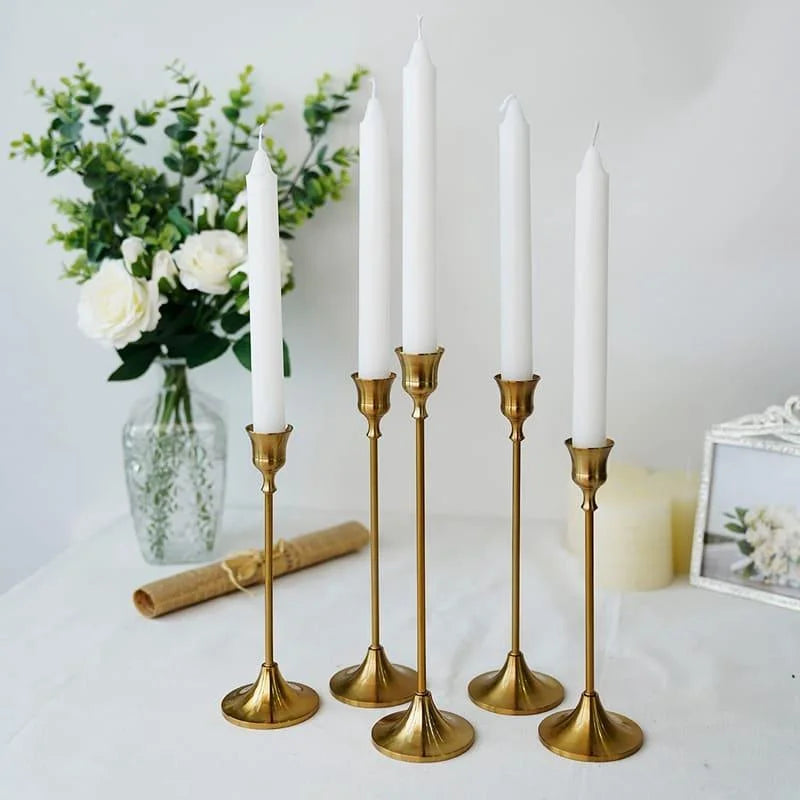 Candelabro Retrô de Metal para Velas e Decoração Clássica Offertaza