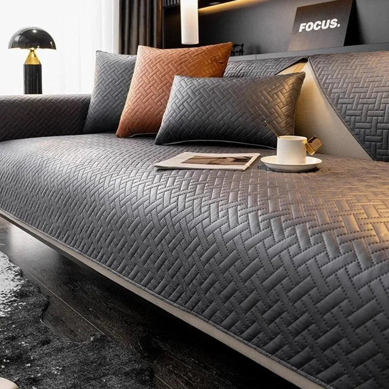 Capa de Sofá Antiderrapante Impermeável Preto Offertaza