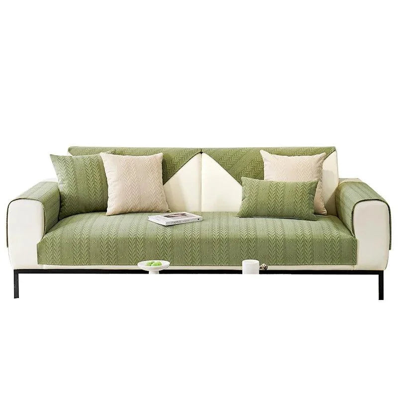 Capa de Sofá Chenille Antiderrapante Impermeável Verde Offertaza