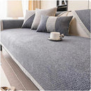 Capa de Sofá Antiderrapante em Algodão e Linho Cinza Offertaza