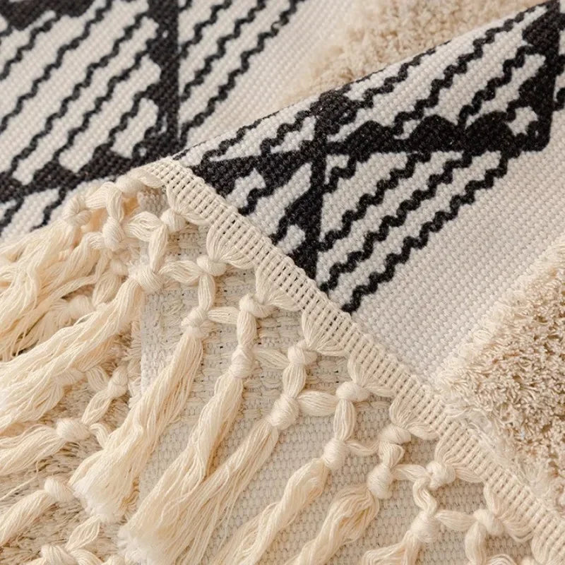 Capa de Sofá Estilo Boho em Algodão e Linho com Design 3D Offertaza