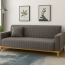 Capa de Sofá Veludo Xadrez Pelúcia Antiderrapante Espessada Cinza Offertaza